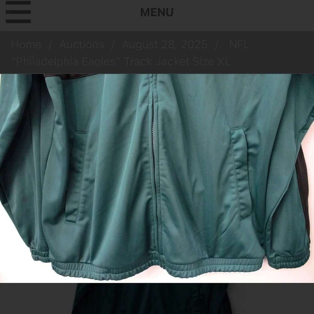 NFL Black and Teal Eagles Windbreaker Jacket